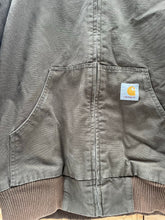 Vintage Carhartt Men's Size XL Olive Green Hooded Jacket Workwear Canvas